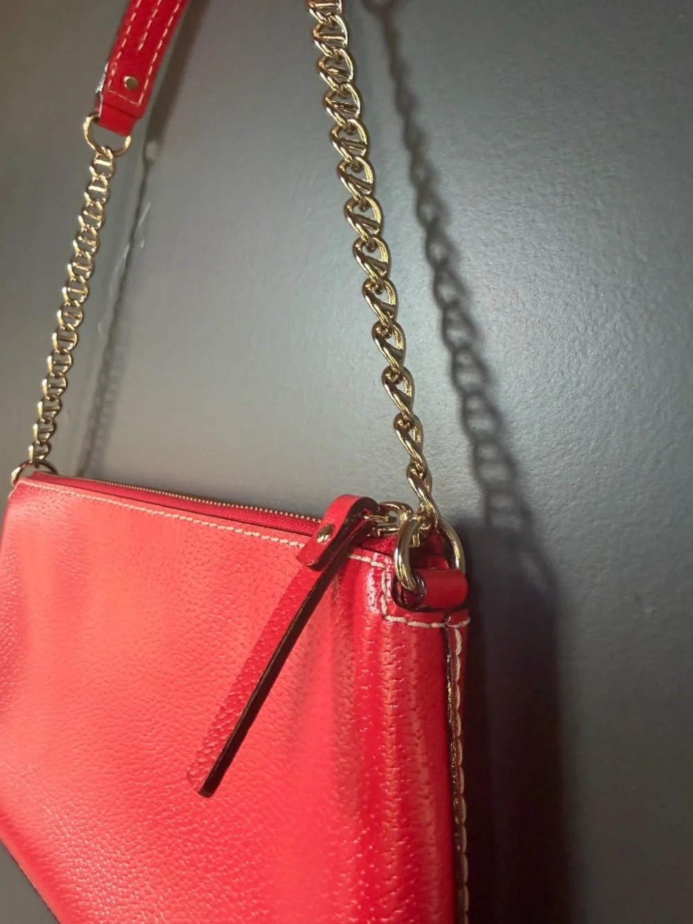 Kate Spade New York Wellesley Byrd Shoulder Bag Empire Red Pebbled Leather NWOT